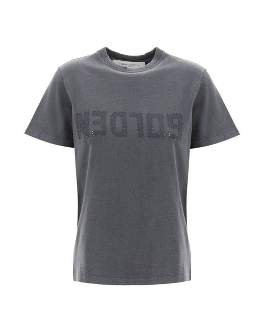 T-Shirt Logo Reverse di Golden Goose Deluxe Brand in Gray