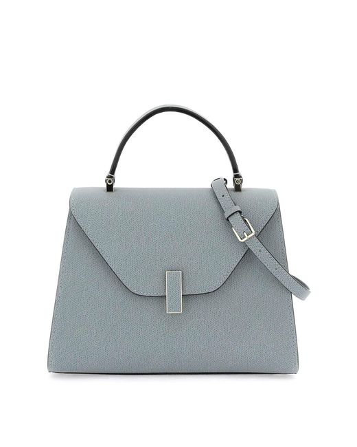 Valextra Blue Medium Iside Top Handle Bag