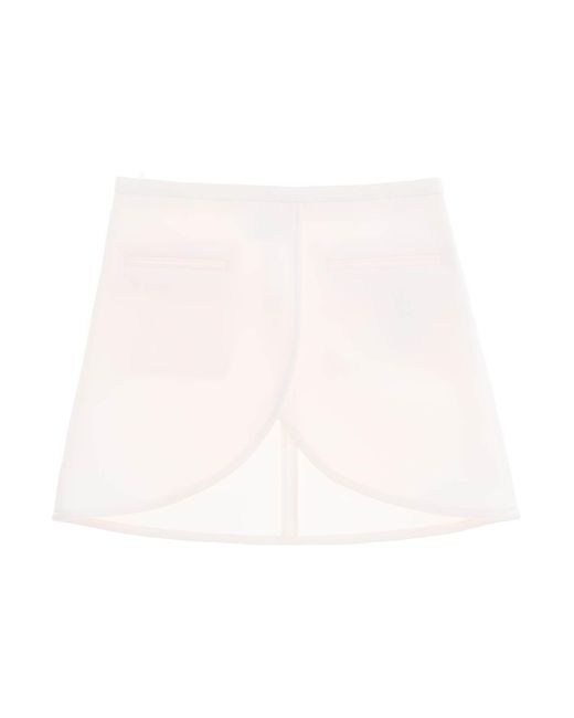 Courreges Pink Courreges Ellipse Twill Mini Skirt In