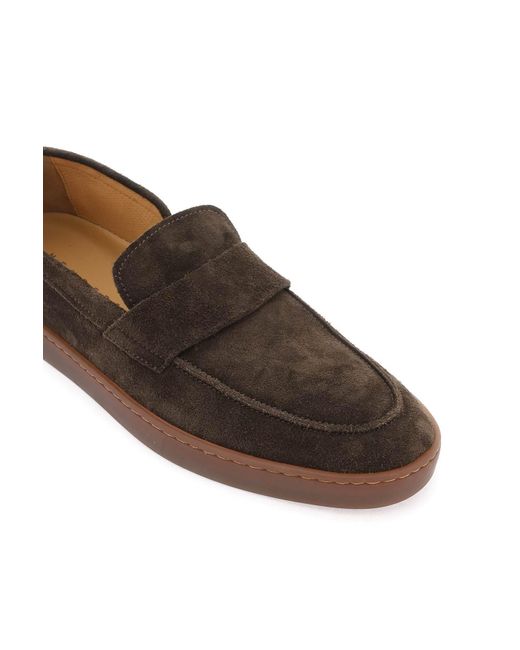 Henderson Brown Suede Loafers for men