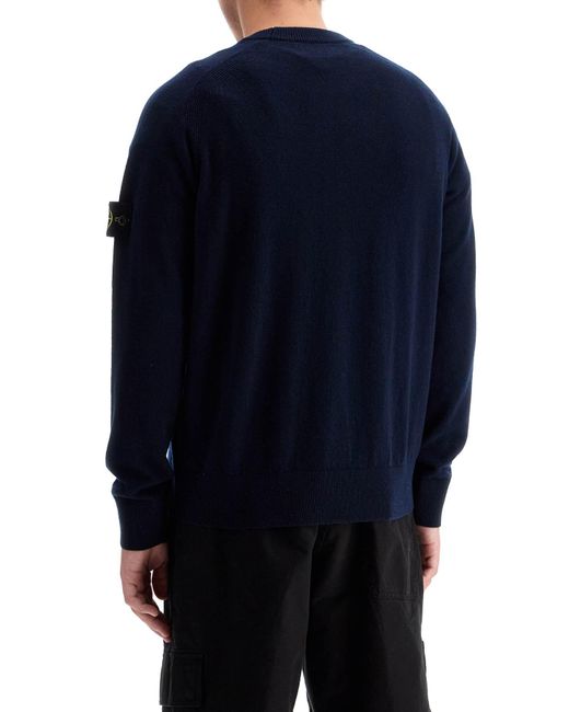 Stone Island Blue Rws Wool Raglan Pullover for men