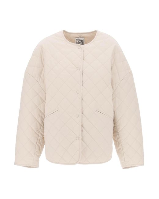Totême  Natural Organic Cotton Quilted Jacket In