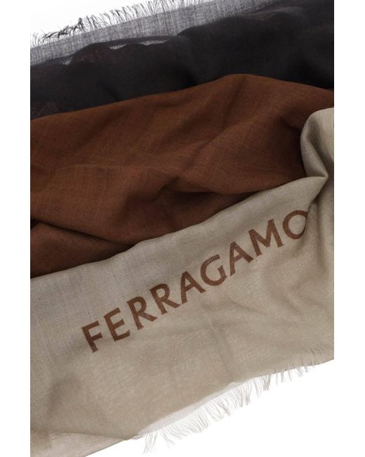 Ferragamo Gray "Gradient Cashmere And Silk Stole"