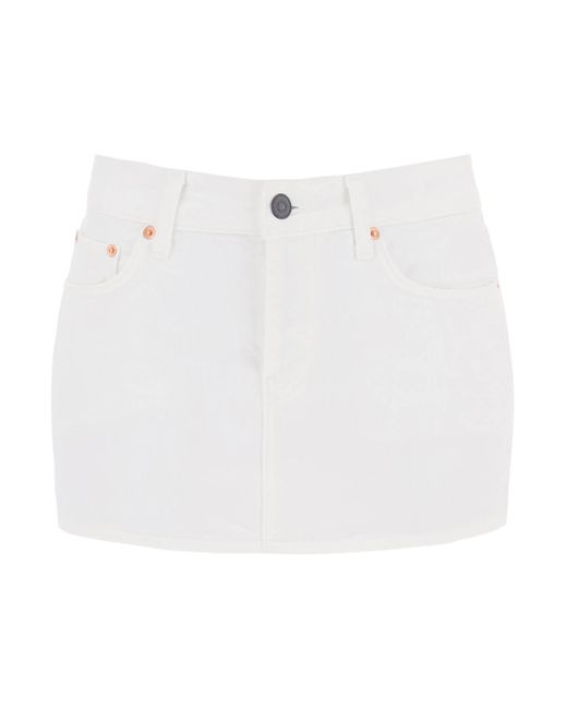 Wardrobe NYC White Denim Mini Skirt