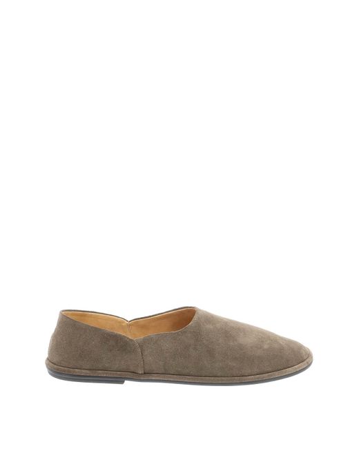 The Row Gray Suede Canal Slip-on