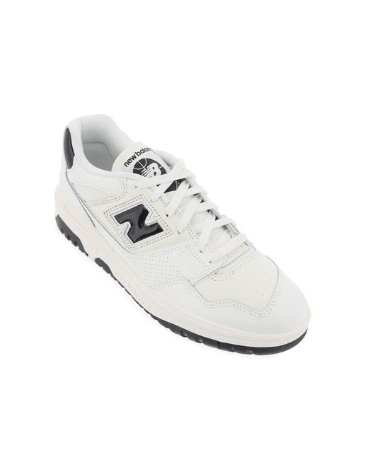 New Balance White "550 Patent Leather Sneakers