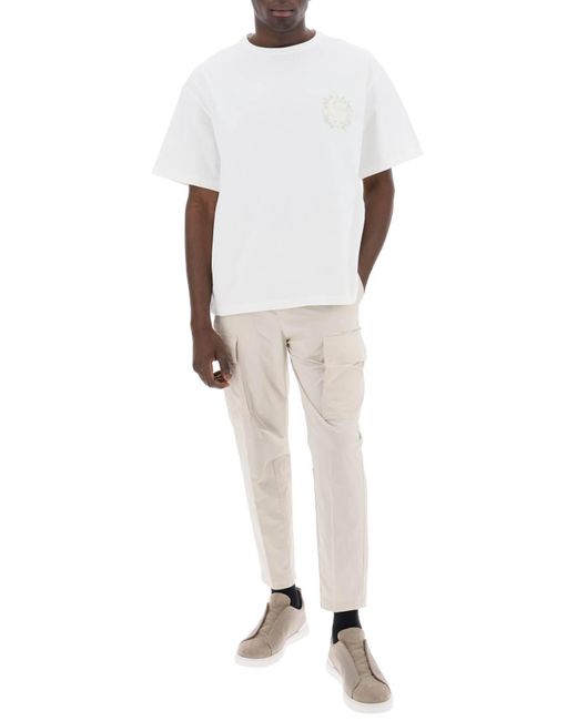 Etro White Tapered Leg Cargo Pants With for men