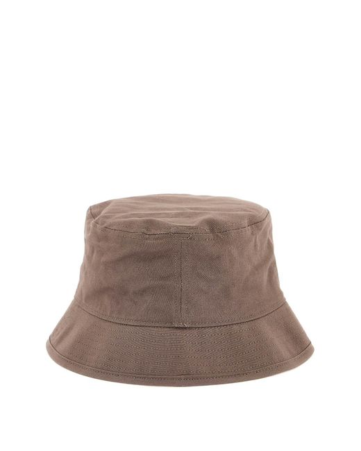 Rick Owens Brown Cotton Bucket Hat