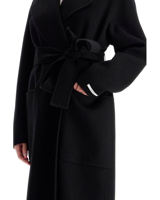 Sportmax Black Coat With Belt