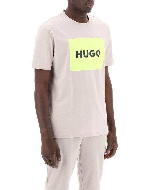 HUGO Natural Dulive T Shirt With Logo Box for men