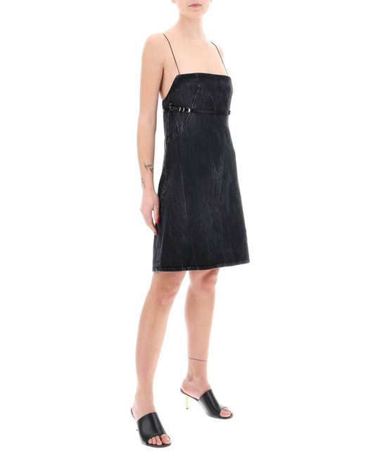 Givenchy Black Short Denim Voyou Dress For