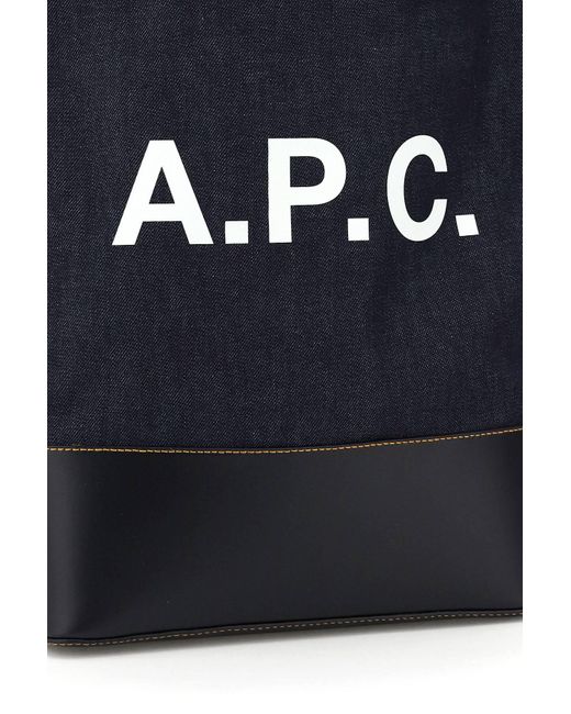 BORSA SHOPPER 'AXEL' IN DENIM di A.P.C. in Black