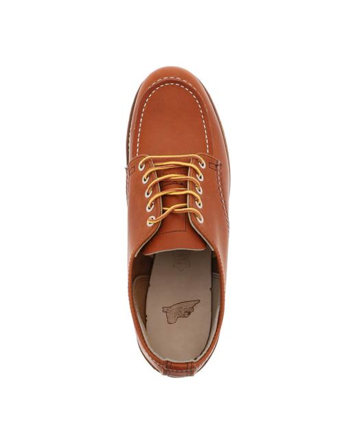 Red Wing Brown Wing Shoes Laced Moc Toe Oxford for men