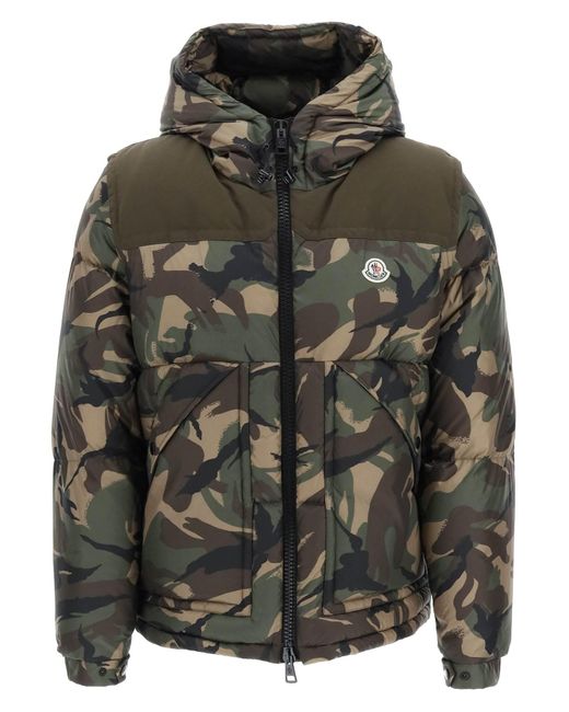 Moncler Synthetic 'maekan' Camouflage Puffer Jacket With Removable