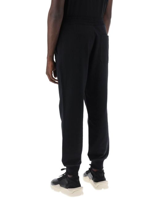 Y-3 Black French Terry Cuffed Jogger Pants for men