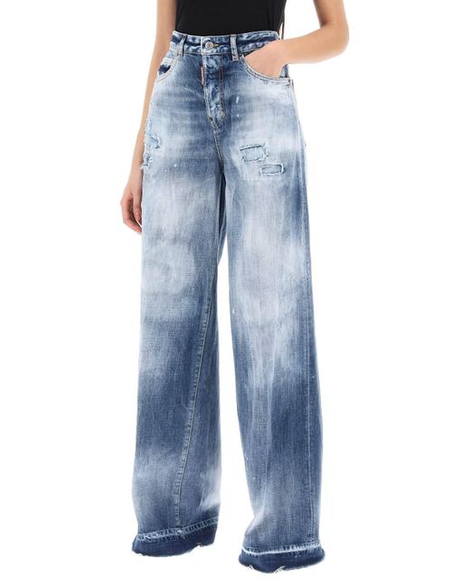 DSquared² Blue Traveller Jeans In Light Everglades Wash