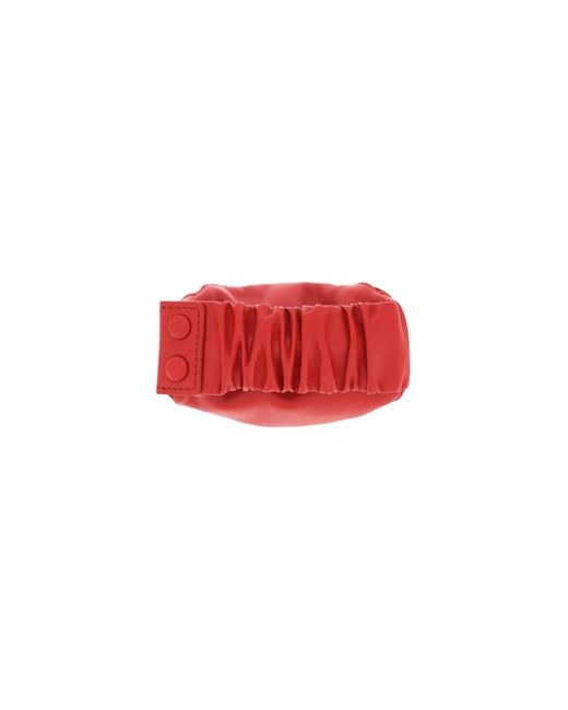 Miu Miu Red Leather Mini Pouch Bracelet