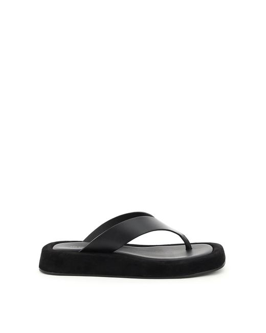 The Row Black Ginza Thong Sandals