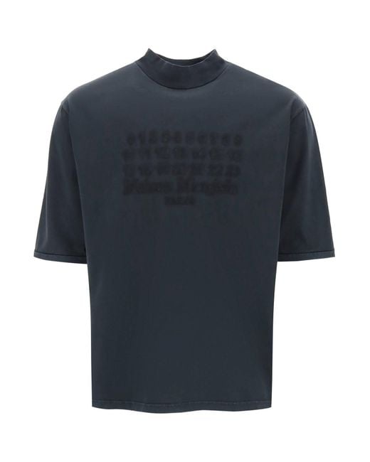 Maison Margiela Blue Numeric Logo T-Shirt With Seven for men