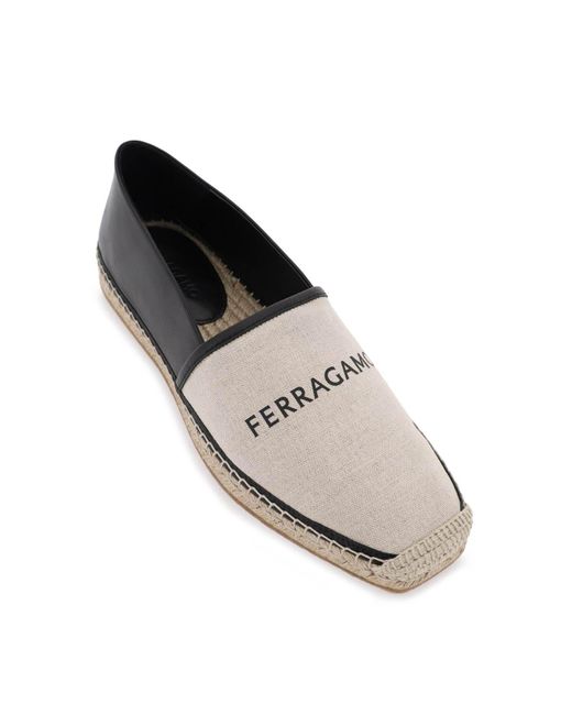 Ferragamo White Espadrilles With Foldable Heel for men