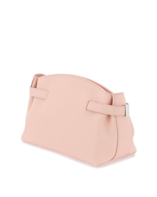 Ferragamo Pink Small Hug Pouch With Removable Strap