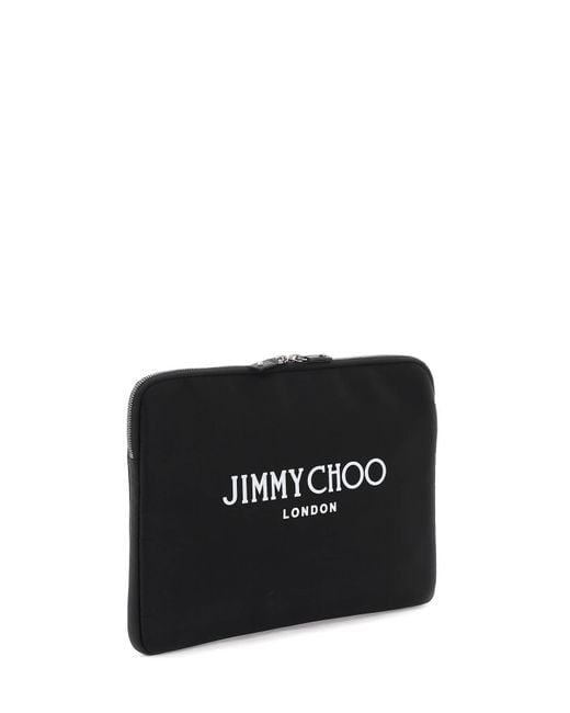 Pouch Con Logo di Jimmy Choo in Black da Uomo