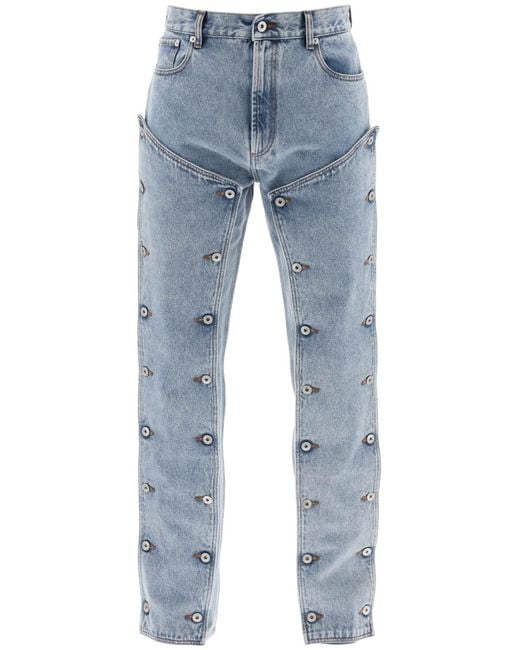 Y. Project Blue Jeans With Detachable Panels for men