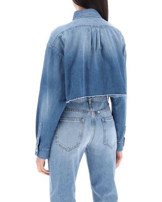 Camicia Cropped di Givenchy in Blue