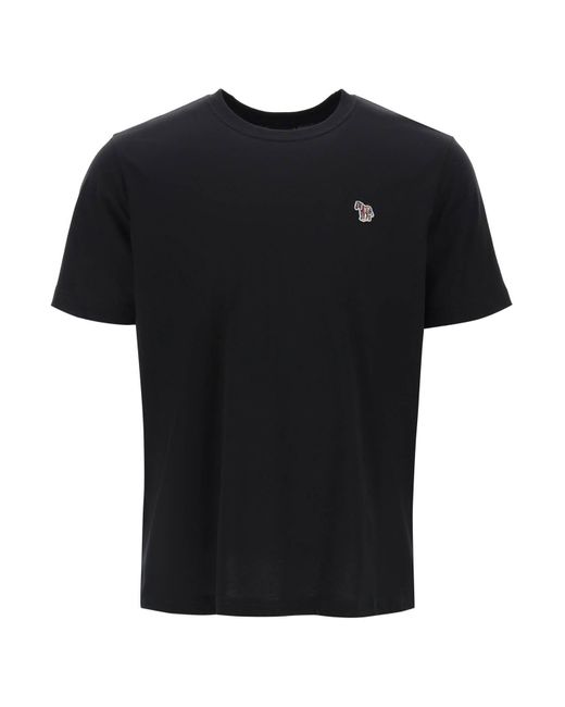 T Shirt In Cotone Organico di PS by Paul Smith in Black da Uomo