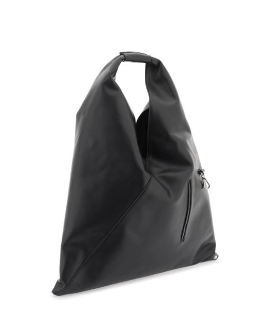 MM6 by Maison Martin Margiela Black Faux Leather Japanese Bag