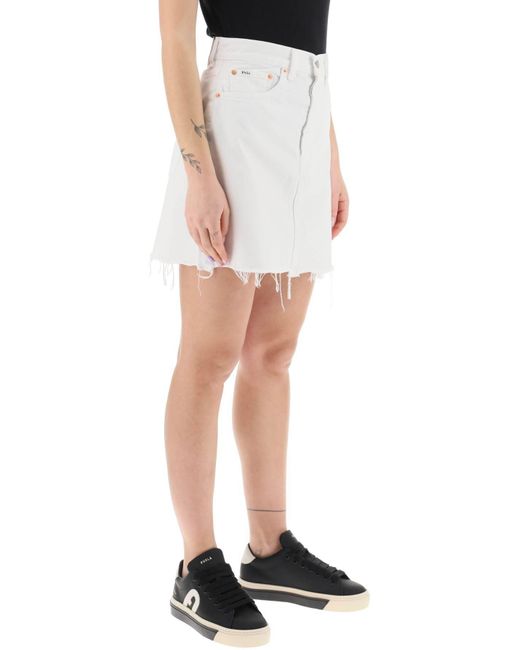 Polo Ralph Lauren White Denim Miniskirt