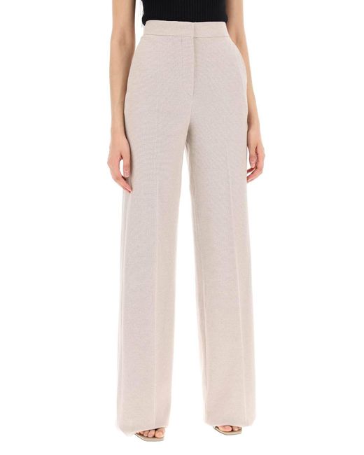Max Mara White Cotton Jersey Pants For