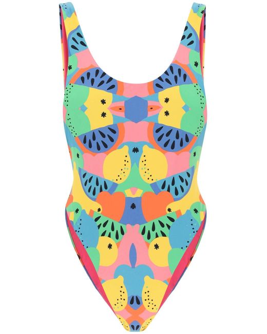 Reina Olga Blue 'Funky' One-Piece Swimsuit