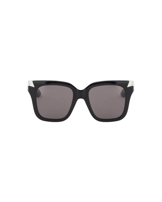 Alexander McQueen Black "Punk Oversized Sunglasses"