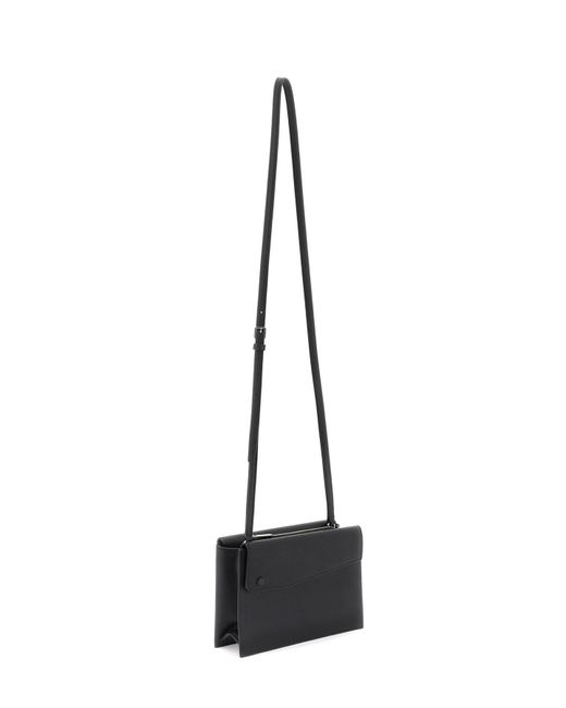 Valextra Black Pocket Slim Crossbody Bag