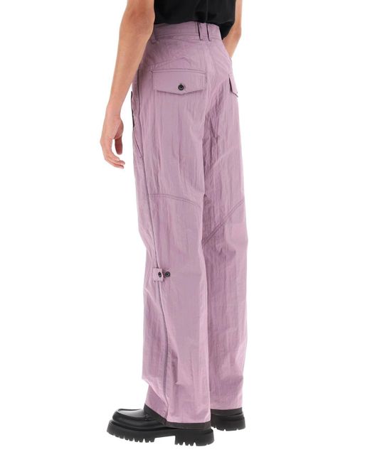 ANDERSSON BELL Purple Inside-Out Technical Pants for men