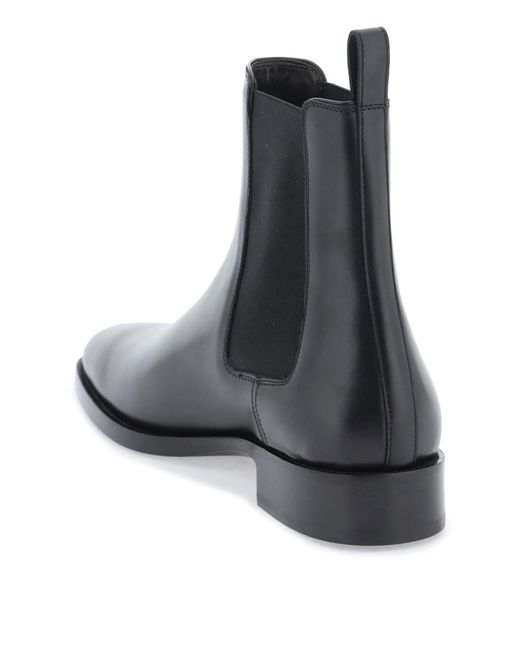 The Row Black Chelsea Ankle Boots