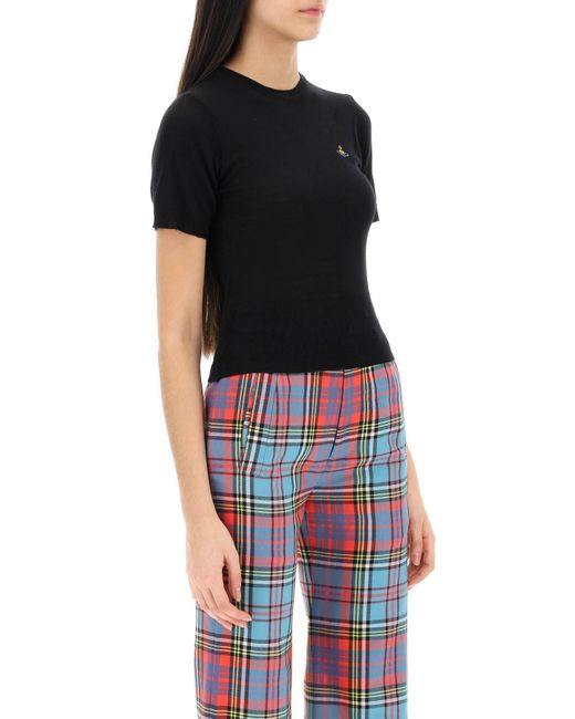 Vivienne Westwood Orb-embroidered knitted shorts - Purple