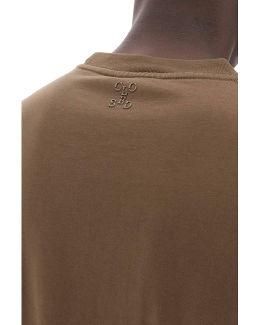 Closed Brown Long Sleeved T Shirt for men