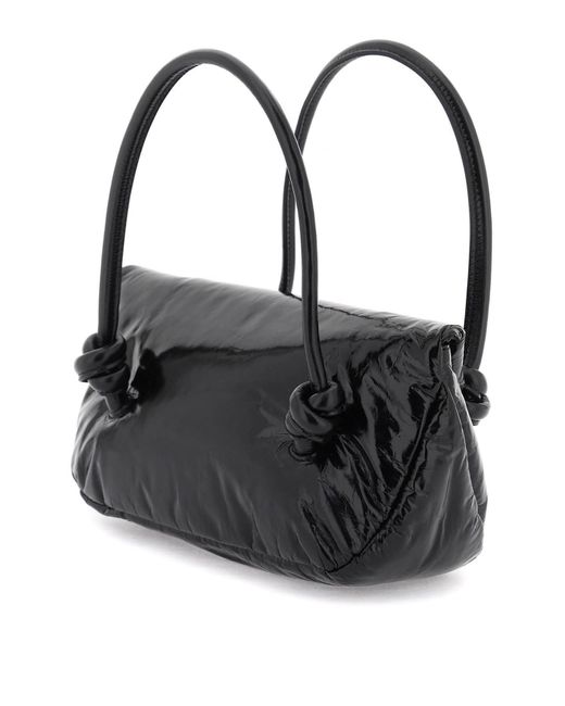 Jil Sander Black Patent Leather Small Shoulder Bag