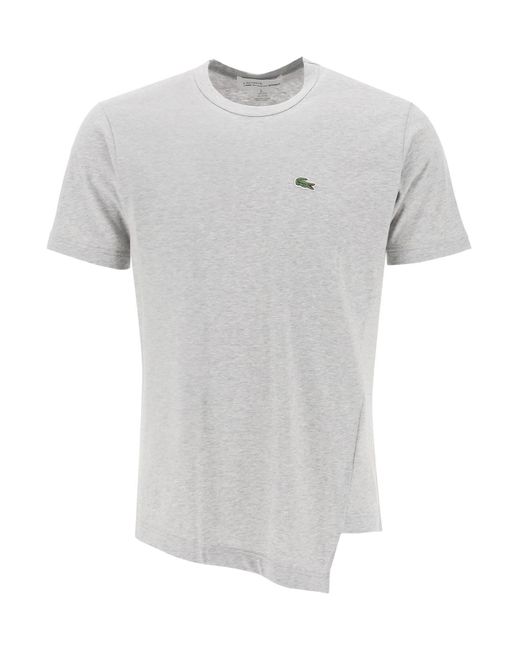 Comme des Garçons Gray Comme Des Garcons Shirt X Lacoste Asymmetrical T-Shirt for men