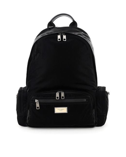 Dolce & Gabbana Black Samboil Nylon Backpack for men
