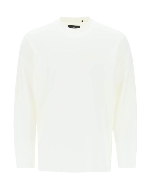 Y-3 White Y-3 Long Sleeve T-Shirt for men