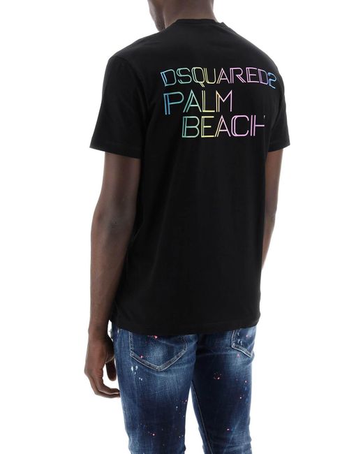 DSquared² Black Printed Cool Fit T-Shirt for men