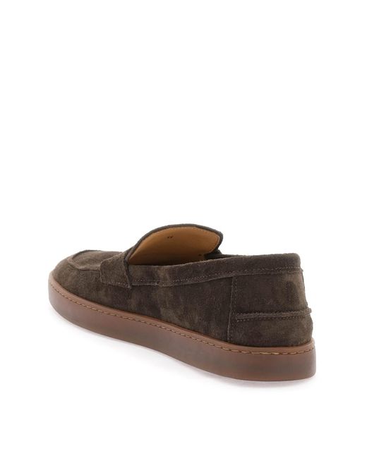 Henderson Brown Suede Loafers for men