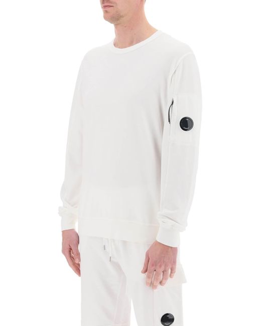 C P Company White Light Pocket Sweatshirt for men
