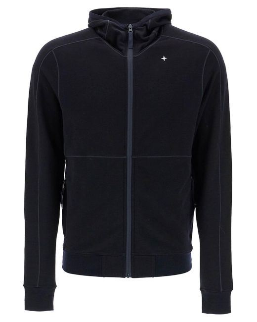 Stone Island Blue "Stellina Zip-Up Hoodie With for men