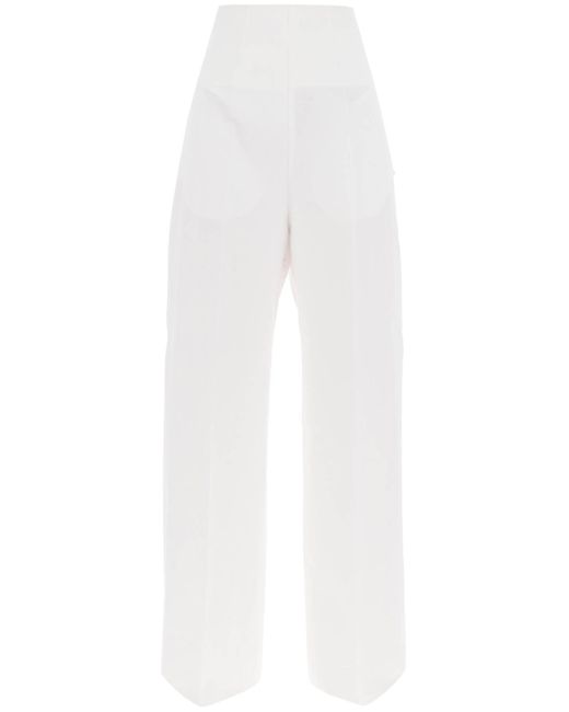 Sportmax White "Crasso Pants With R