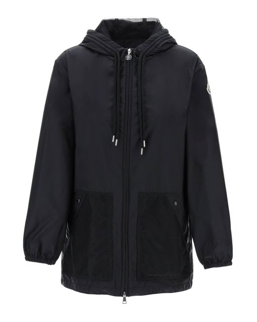 Moncler Black Iole Nylon Windbreaker Jacket With
