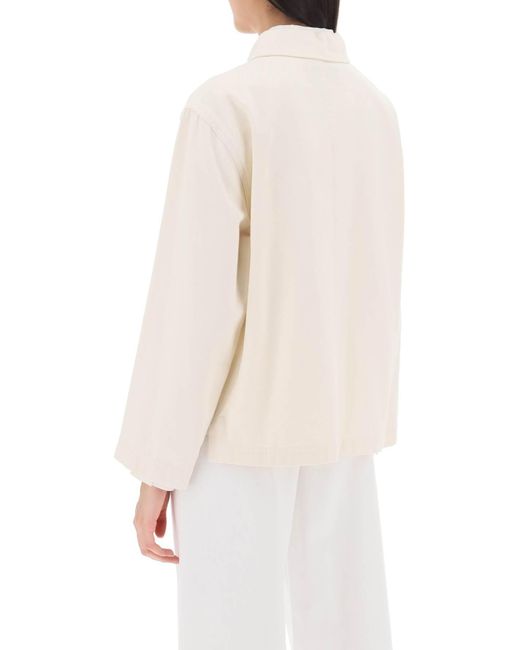Weekend by Maxmara White Single-breasted Cotton Jacket